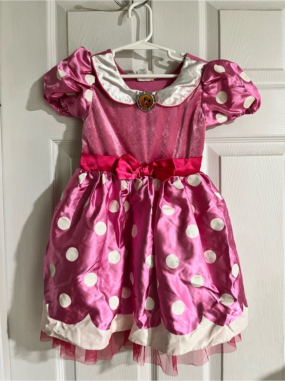 Disney Minnie Mouse Pink Costume Dress Girls' Polka Dot Dress Size 5/6